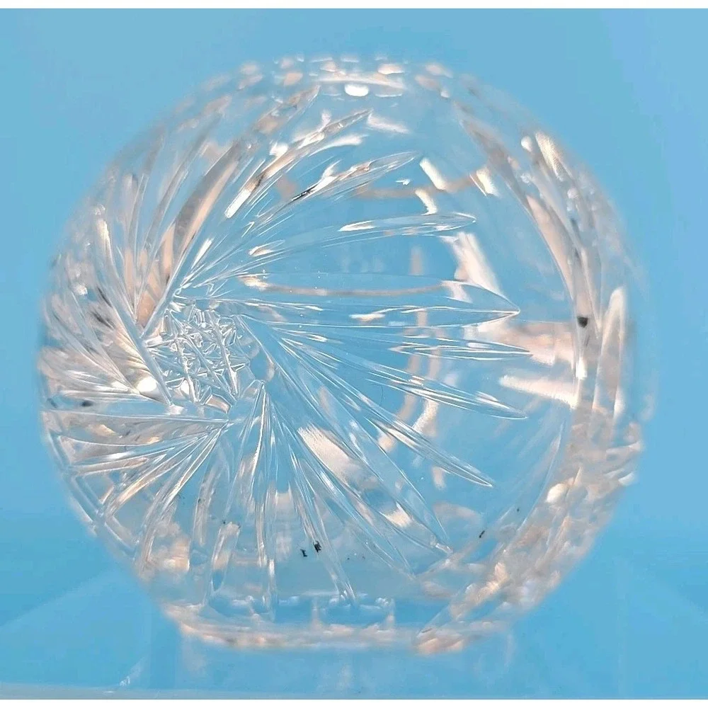 VINTAGE Crystal Rose Bowl Cut 12‎ pointed Star ~ 5